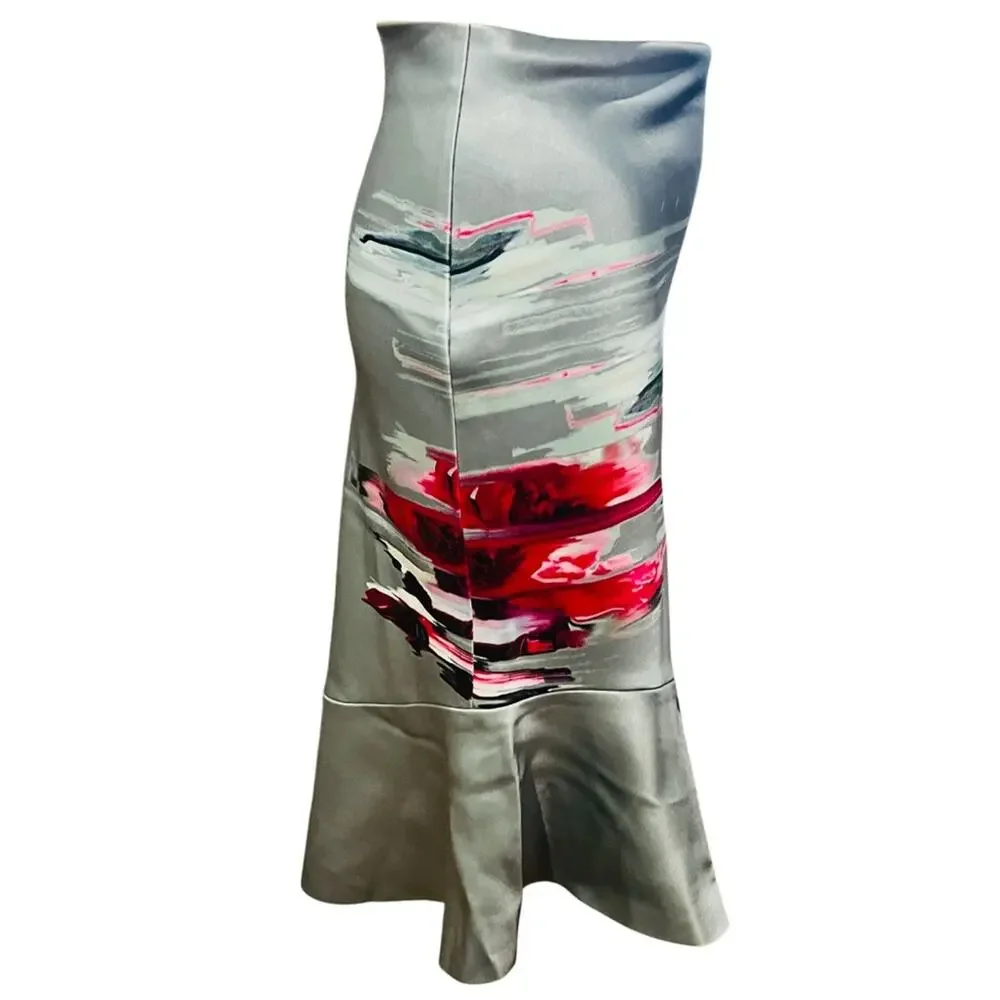 H&M Conscious Exclusive light green asymmetrical skirt Size 4 - Picture 7 of 9